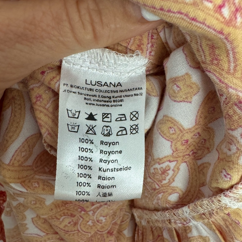 Lusana maxi dress with belt Medium - Picture 4 of 9